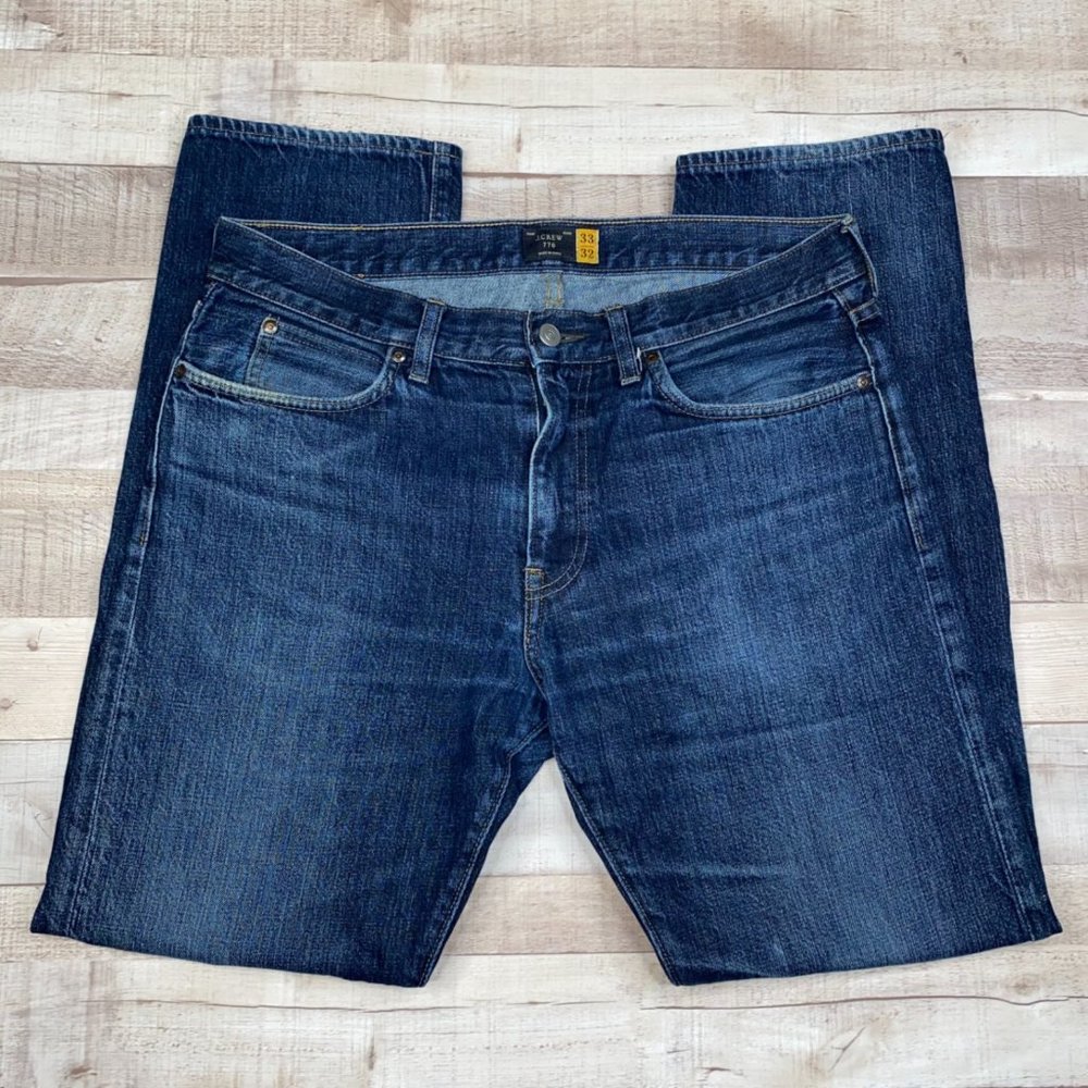 J. Crew 770 Dark Wash Casual Straight Jeans 33x32